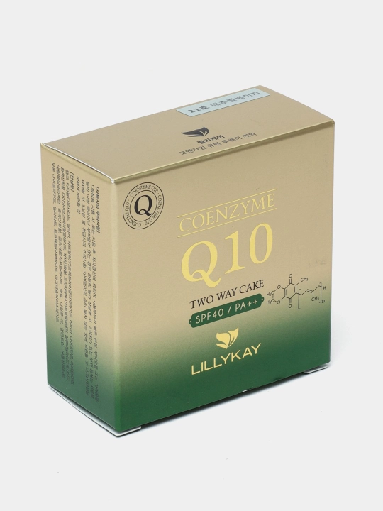 Ixcham upa Q10 koenzimi bilan va aloe ekstrakti bilan Lillykay Two way Cake SPF40/PA+++