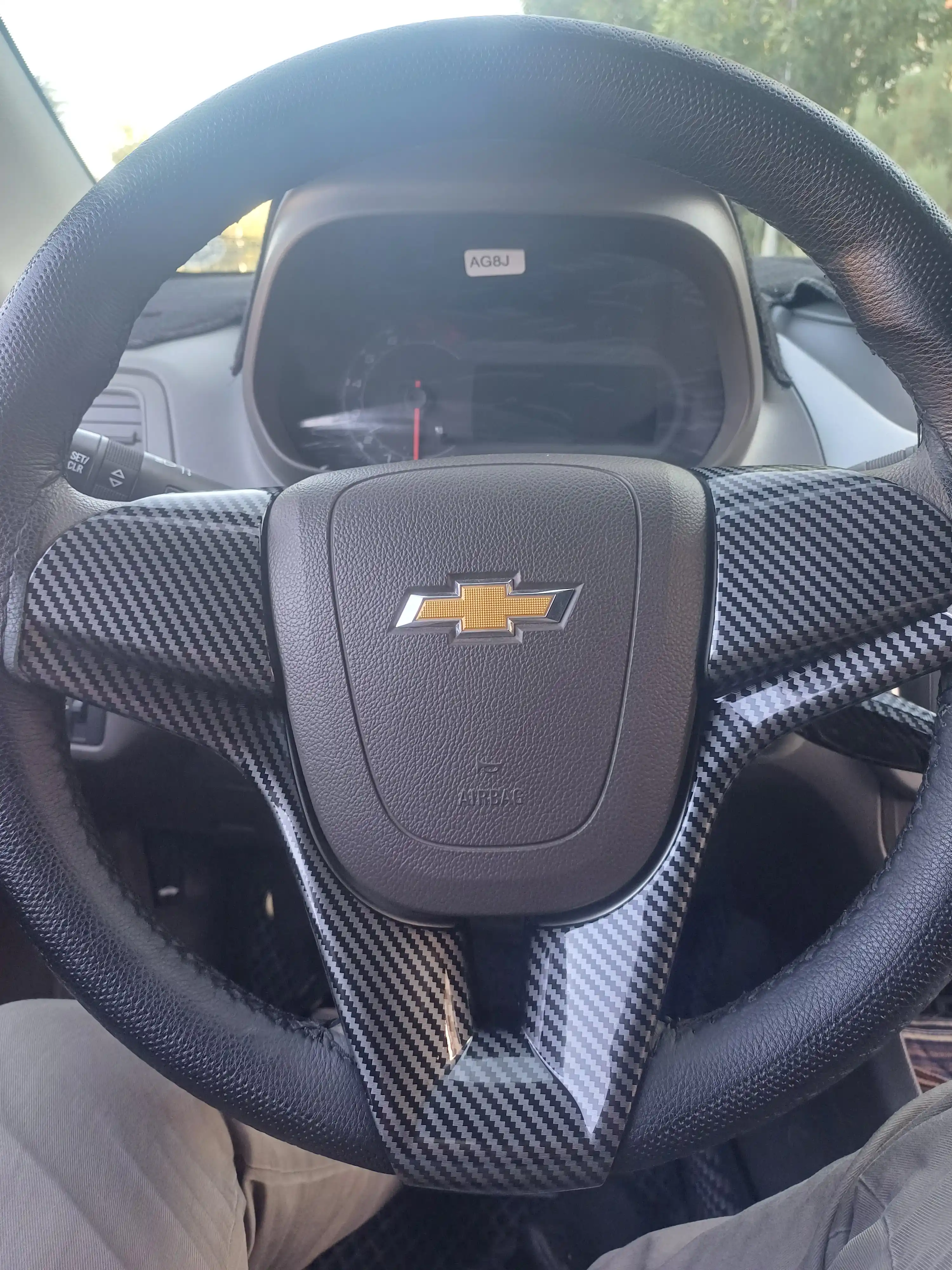 Карбоновый, аквапринт на руль Cobalt автомат и механика, Cruze 2, Black piano, никель