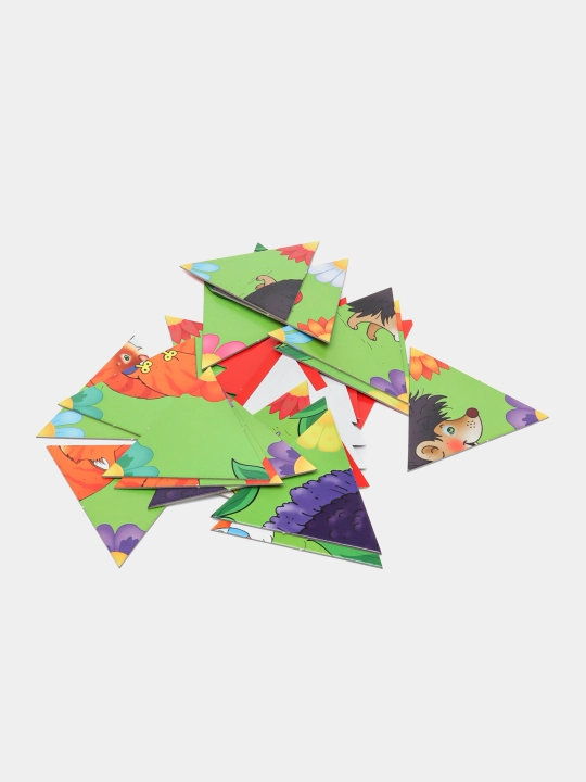 O'quv o'yini Step Puzzle Mushuk va kompaniya. Trimino IQ step
