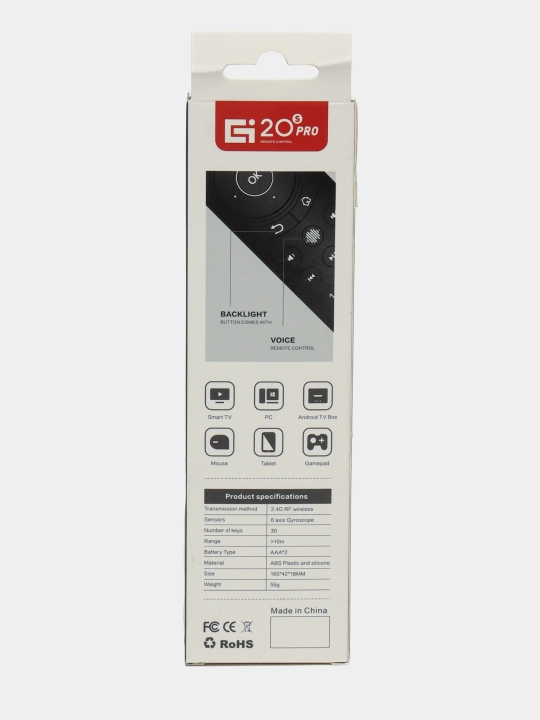 Smart TV uchun G10 Pro,G20 S pro ovozli boshqaruv pulti, giroskopli mikrofonli aerotishcha