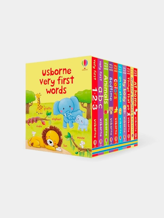 Ingiliz tilini o'rgatish uchun Usborne kitobi, qattiq muqovali bolalar kitoblari, 10 dona