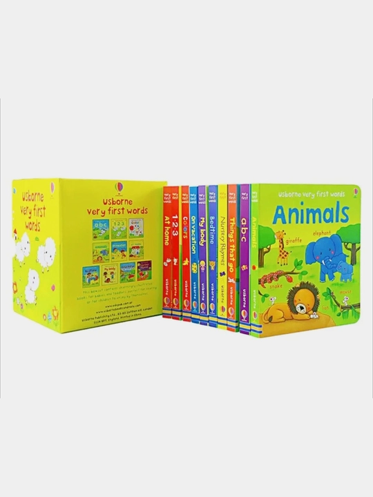 Ingiliz tilini o'rgatish uchun Usborne kitobi, qattiq muqovali bolalar kitoblari, 10 dona