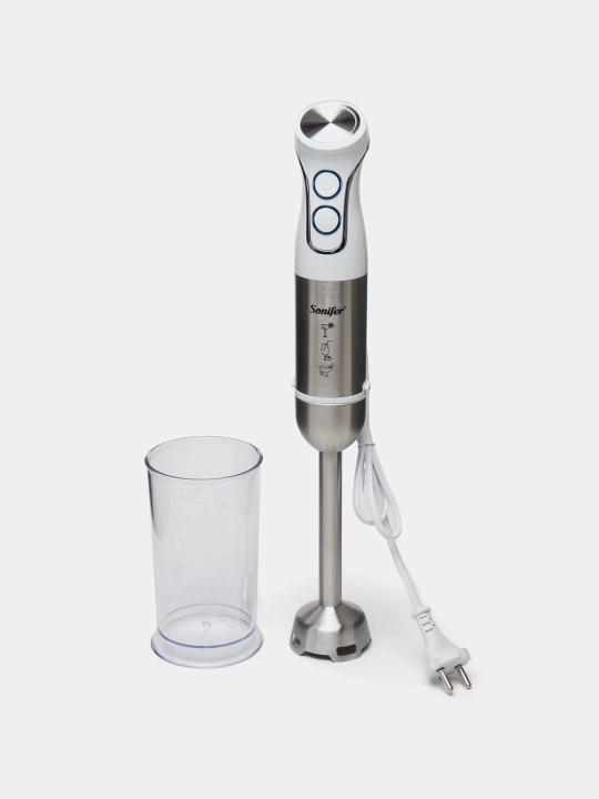 Portativ qo'l blenderi Sonifer SF-8142, ko'miluvchi blender, o'lchash stakanli, 1500 Vt