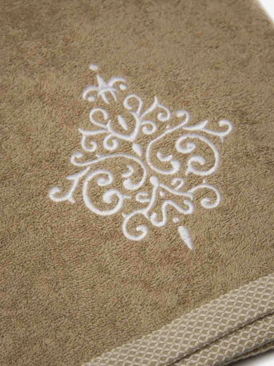 Embroidery 100% paxtali yumshoq va nam shimuvchi sochiq, 72×147 va 40×60 sm