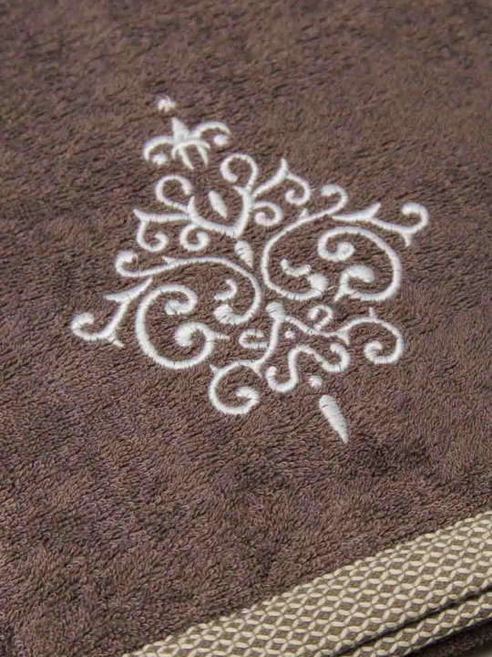 Embroidery 100% paxtali yumshoq va nam shimuvchi sochiq, 72×147 va 40×60 sm