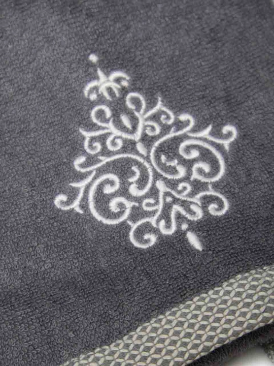 Embroidery 100% paxtali yumshoq va nam shimuvchi sochiq, 72×147 va 40×60 sm