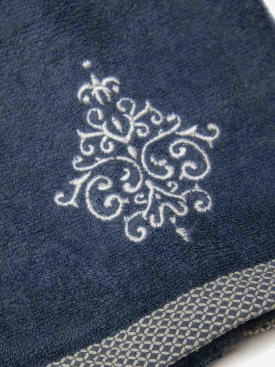 Embroidery 100% paxtali yumshoq va nam shimuvchi sochiq, 72×147 va 40×60 sm