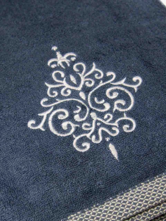 Embroidery 100% paxtali yumshoq va nam shimuvchi sochiq, 72×147 va 40×60 sm