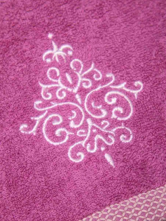 Embroidery 100% paxtali yumshoq va nam shimuvchi sochiq, 72×147 va 40×60 sm
