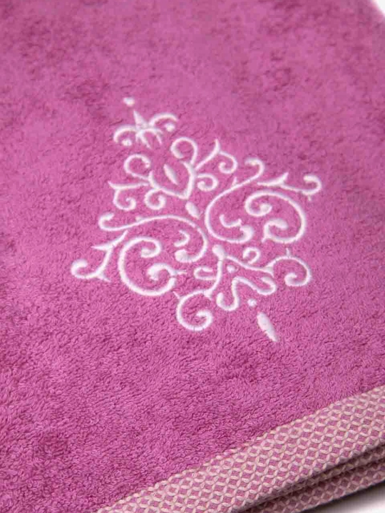 Embroidery 100% paxtali yumshoq va nam shimuvchi sochiq, 72×147 va 40×60 sm