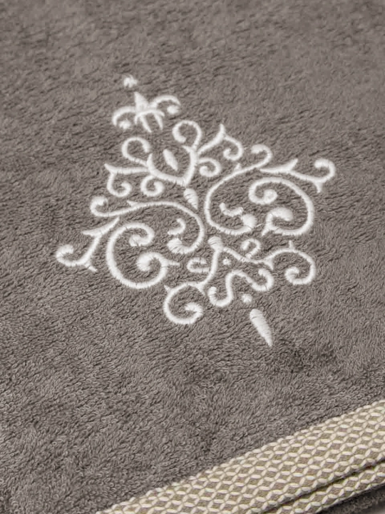 Embroidery 100% paxtali yumshoq va nam shimuvchi sochiq, 72×147 va 40×60 sm