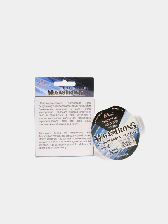 Monofilament shaffof kalibrlangan MEGASTRONG baliq ovlash liniyasi, 100 m