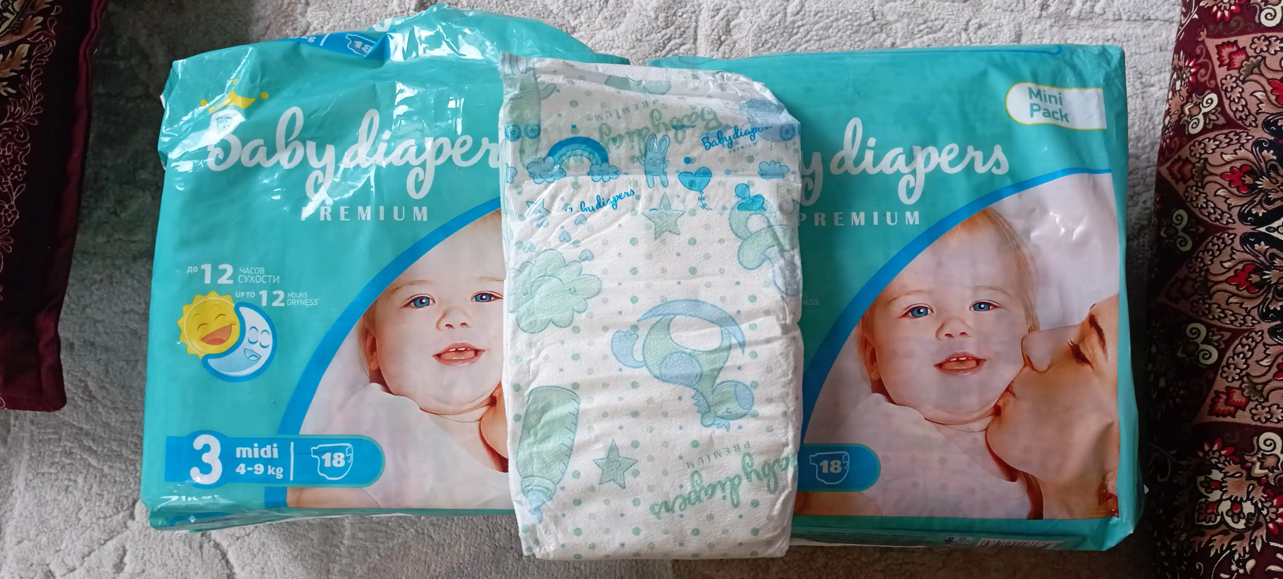 Детские подгузники Baby Diapers Midi #3, 18 шт