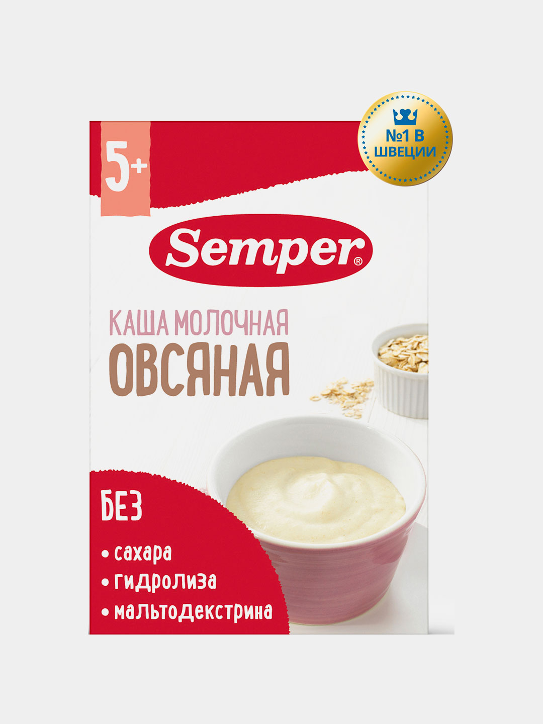Bolalar sutli bo'tqasi Semper, qo'shimchalarsiz jo'xori uni, shakarsiz quruq, 5 oy, 180 g - 
