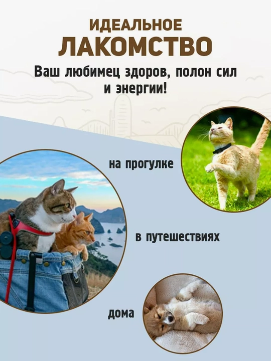 Корм для кошек, лакомство мясные колбаски "Деревенские лакомства", из говядины
