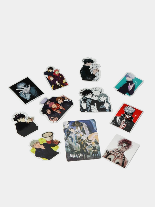Vinil anime stikerlari "Sehrli jang", 10 ta tasodifiy dona - 