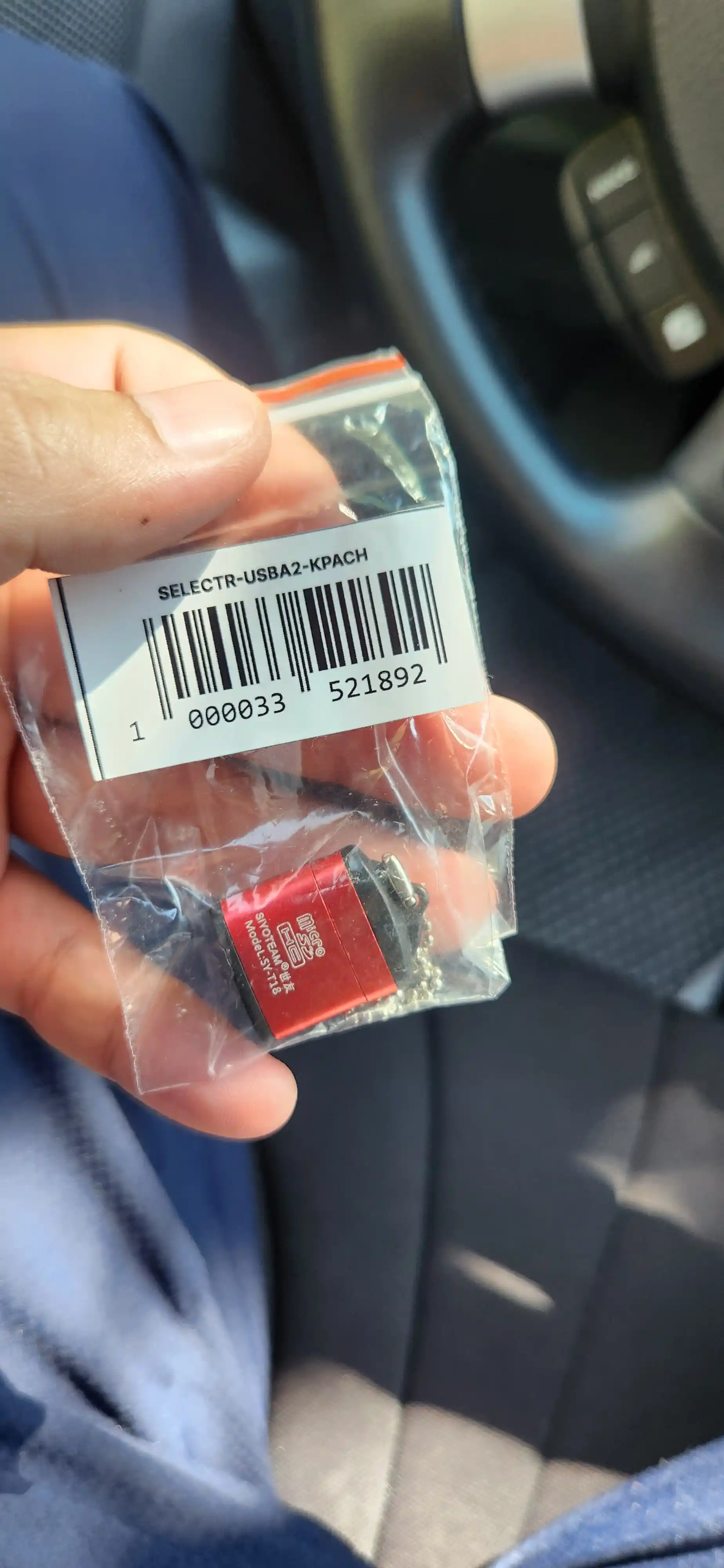 Картридер USB-адаптер Micro SD Black 