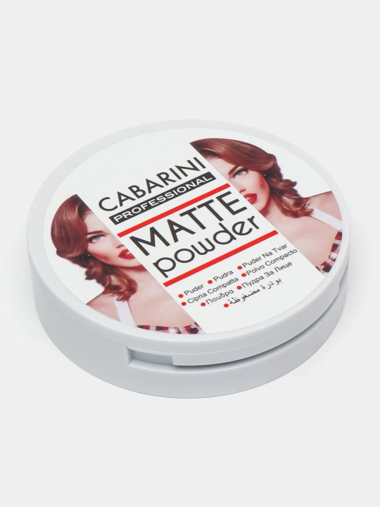 Пудра для лица Gabrini матовая, водостойкая, стойкость 24 часа, 12 гр