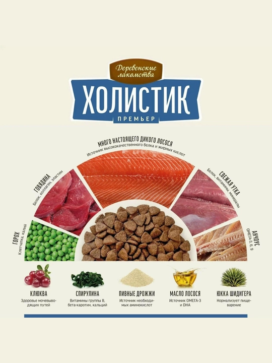 Корм для кошек Холистик Simple Pets, 400 г и 2 кг, лосось, курица