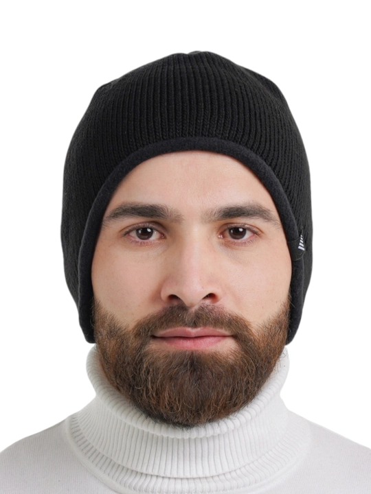 Ichidan issiq qilingan, yungli, quloqchalar bilan, erkaklar uchun qalpoq