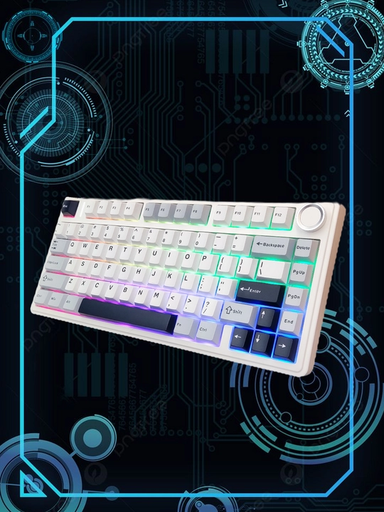 Беспроводная механическая клавиатура AULA F75, игровая, 2,4 ГГц/Type-C/BT5.0 - 