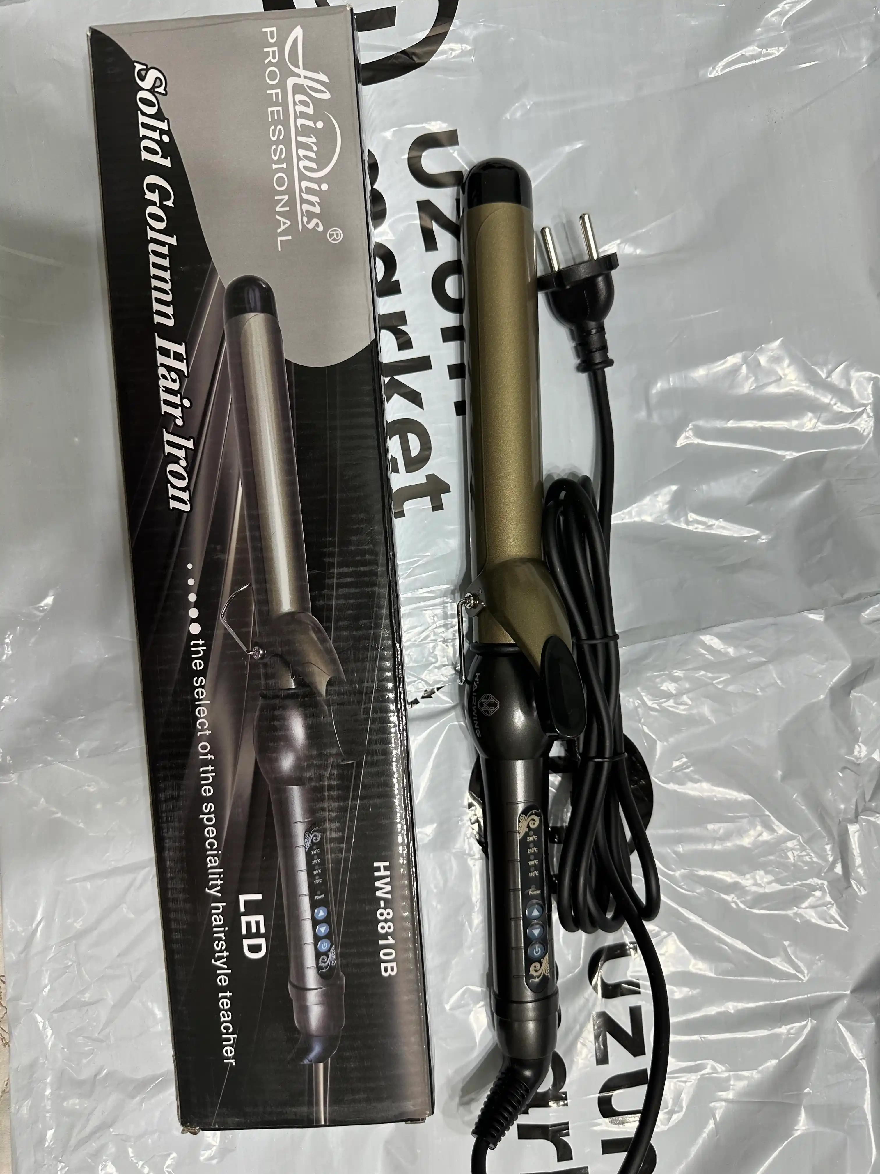 Professional ployka dazmol Hairwins HW-8810 soch turmaklash uchun, harorat nazorati