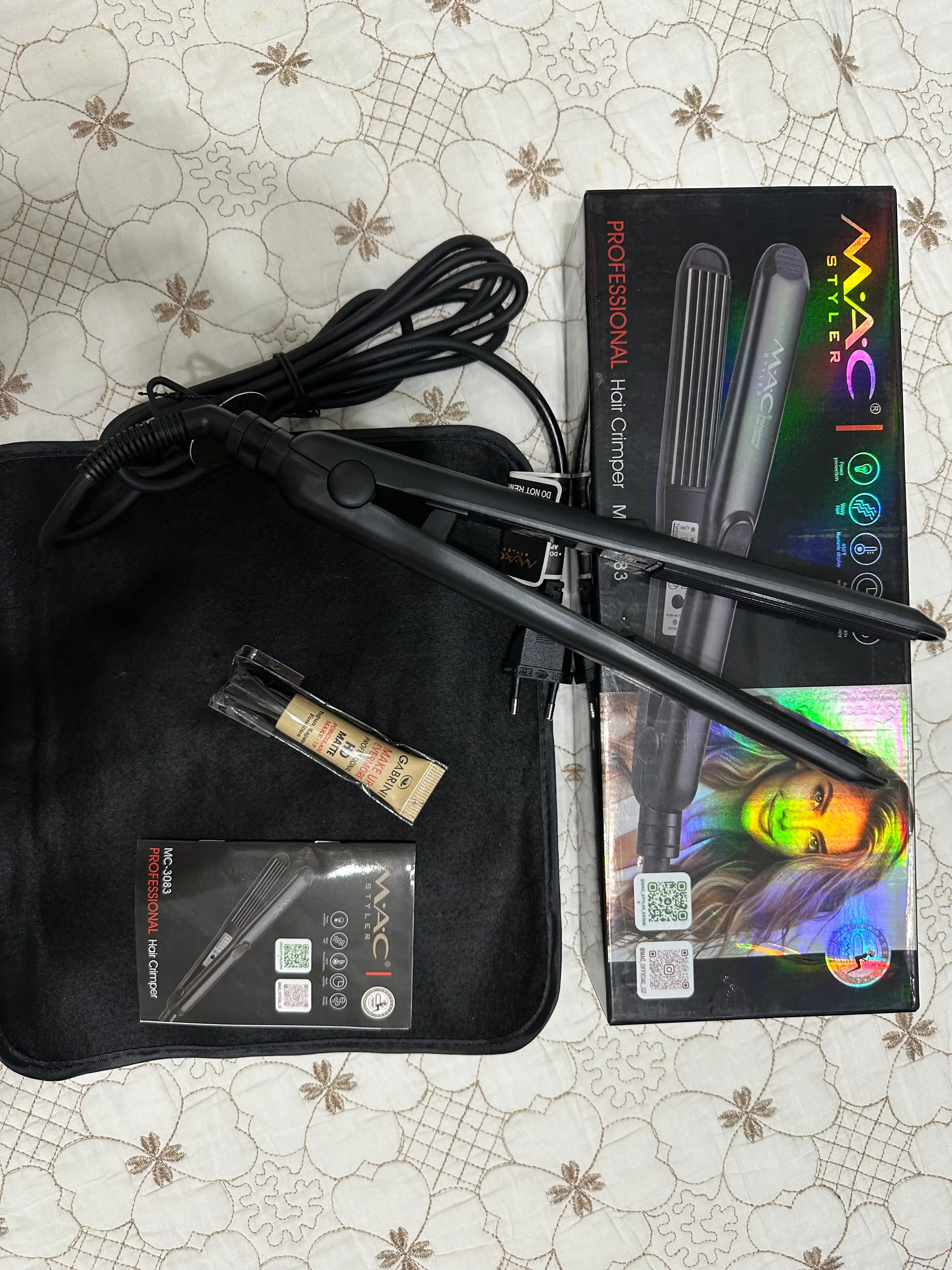 Professional gofrirovka soch uchun dazmol, MAC Styler MC-3083, keramik plastinali