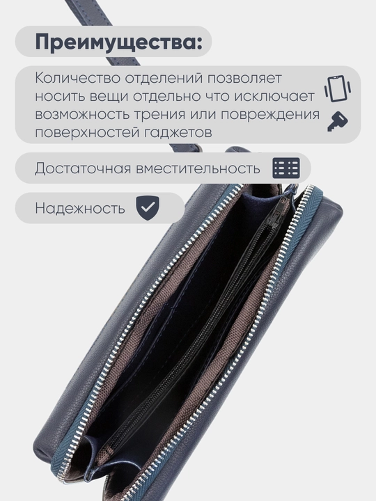 Erkaklar uchun barsetka, charm barsetka, telefon va hujjatlar uchun barsetka sumka