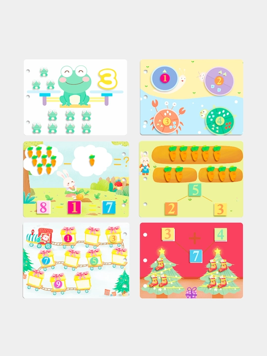 Развивающая книга Busybook, Монтессори на липучках