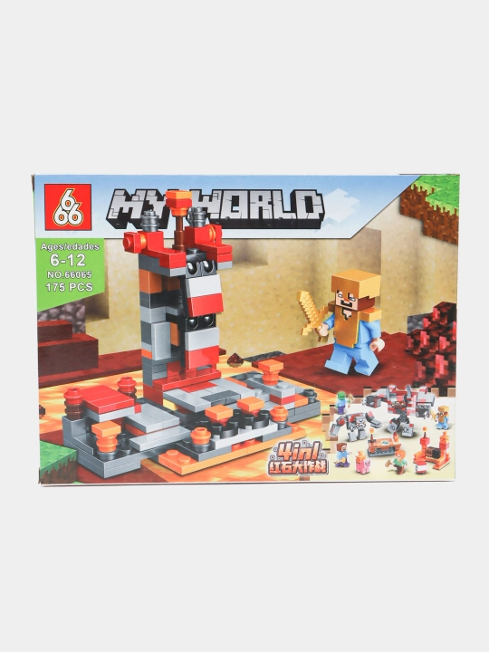 Конструктор My world Лего Майнкрафт для детей, с животными, роботами