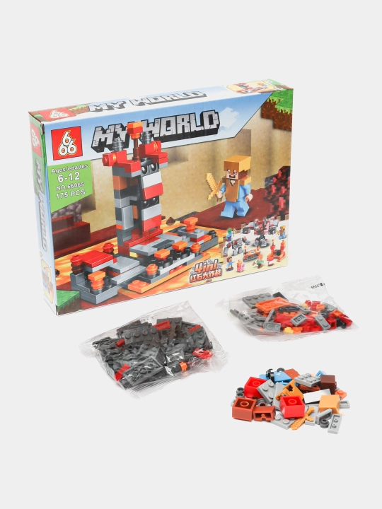 Конструктор My world Лего Майнкрафт для детей, с животными, роботами