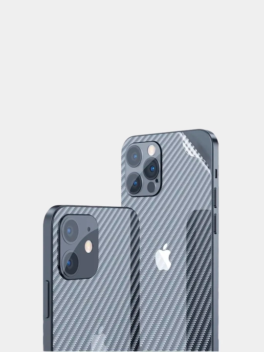 IPhone 11 dan 16 Pro Max uchun, Samsung S madeldagi karbon plonkasi, orqa tomoni uchun - 