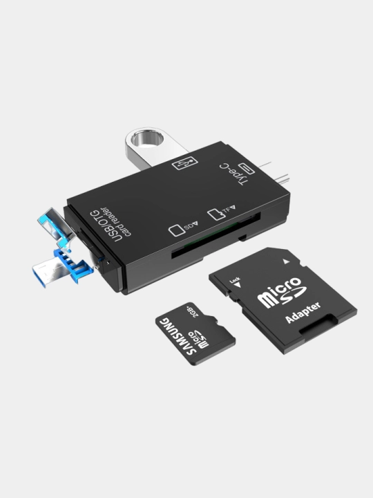 Kartrider, OTG, USB, adapter fleshka uchun, Type-C, Micro USB yoki USB OTG