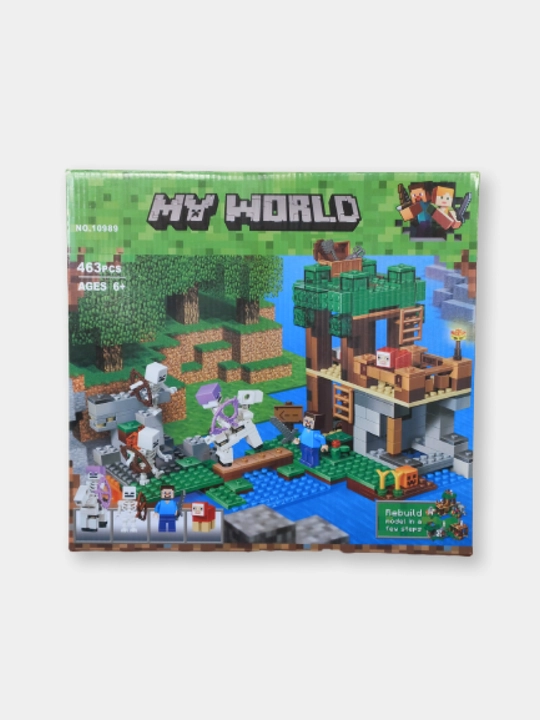 Наборы больших конструкторов My World, по тематике Minecraft, с фигурками героев