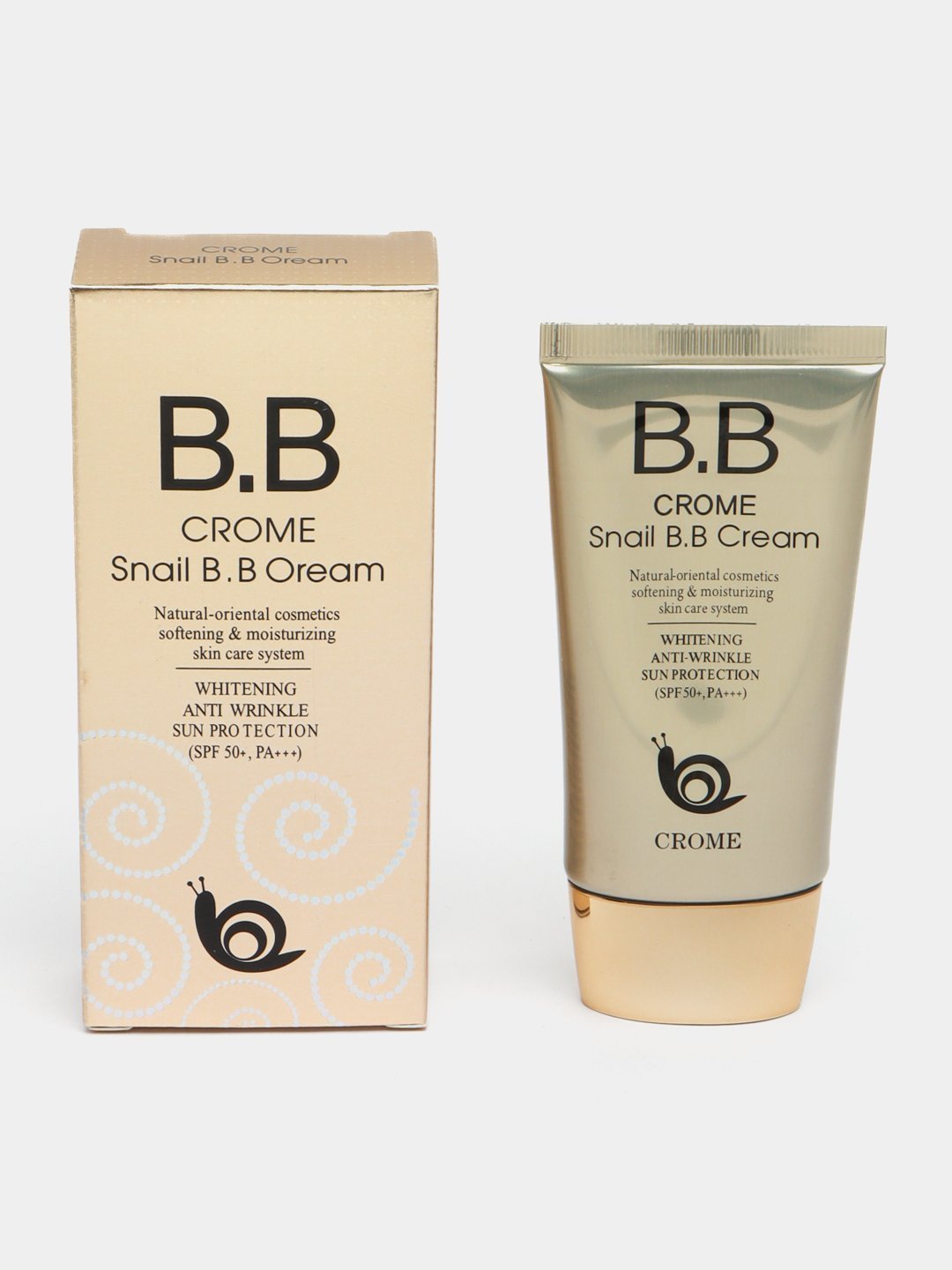 Ko'p funktsiyali oqartiruvchi tonal krem BB Chrome Snail SPF 50+, 50 ml - 