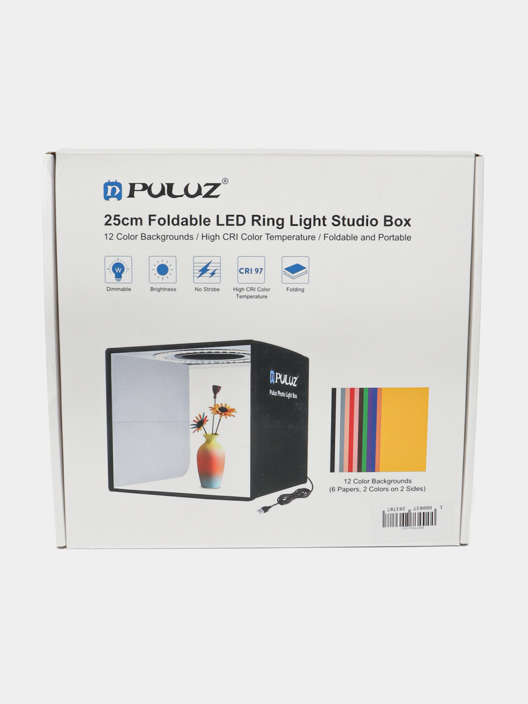 Fotoboks PULUZ, 25 sm, fotostudiya uchun aksessuarlar, yangiliklar - 