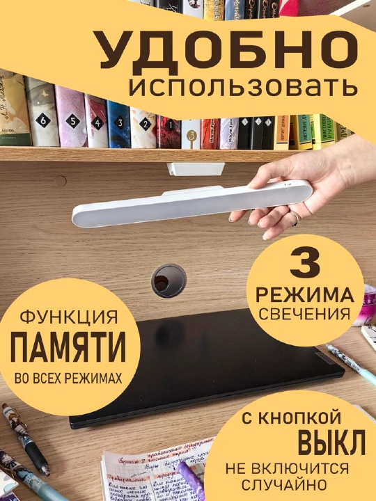 Светильник беспроводной, подвесной на магните, переносной ночник с USB