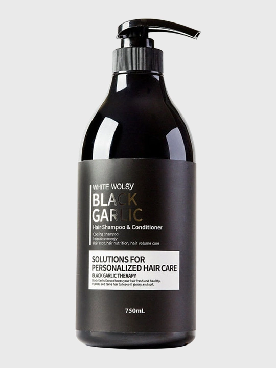 Шампунь кондиционер с экстрактом чёрного чеснока Black Garlic and Conditioner White Wolsy - 