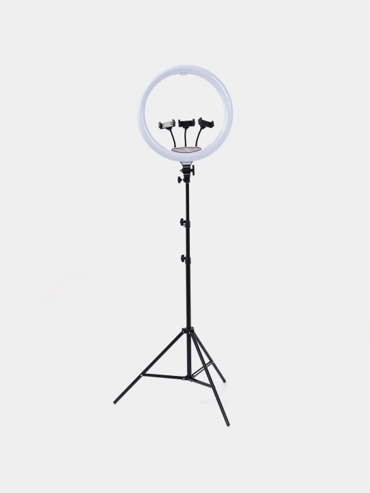 Selfi lampasi, halqali, RGB, LED, shtativ bilan 210 sm