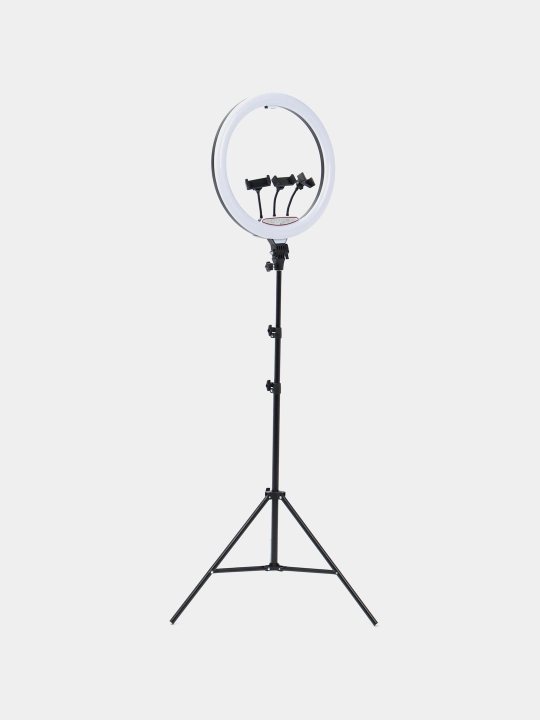 Selfi lampasi, halqali, RGB, LED, shtativ bilan 210 sm