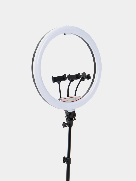 Selfi lampasi, halqali, RGB, LED, shtativ bilan 210 sm