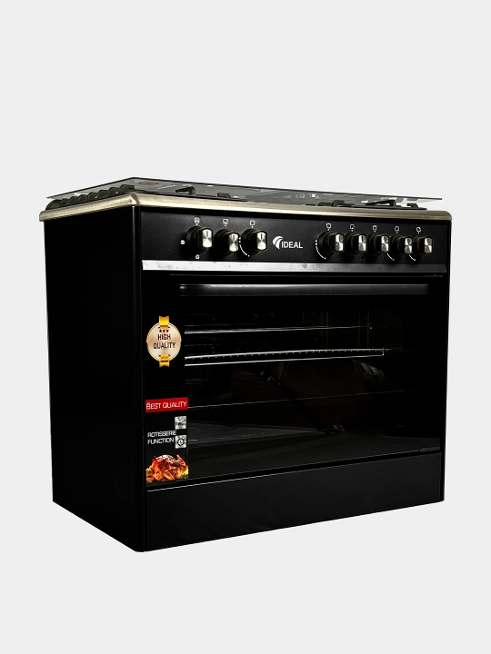Gaz plita Ideal IEL9022, 4+2 konforkali, pech hajmi 106 litr, 90x60