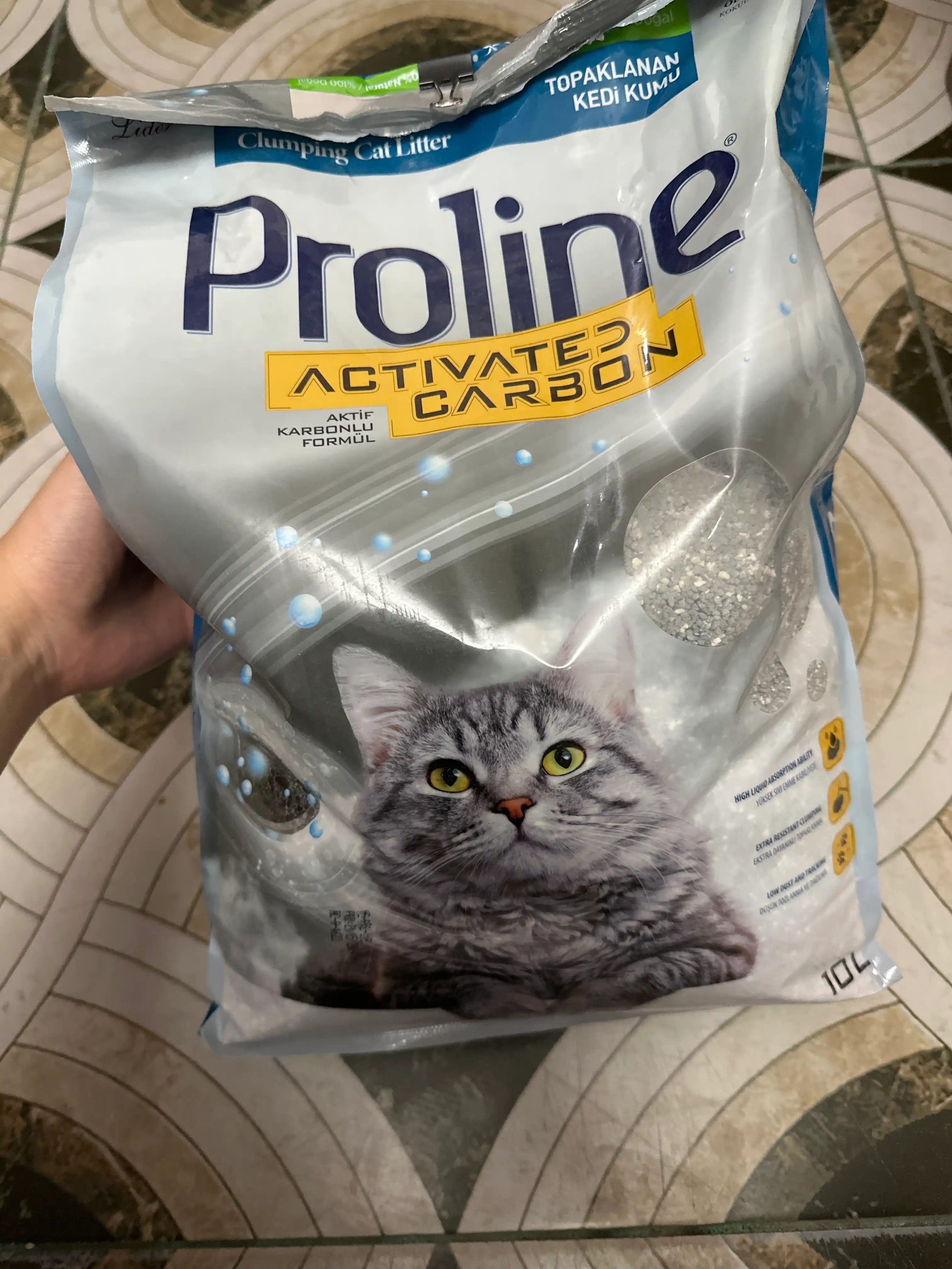 Proline Activated Carbon, наполнитель для кошачьего туалета угольный, 8.5 кг