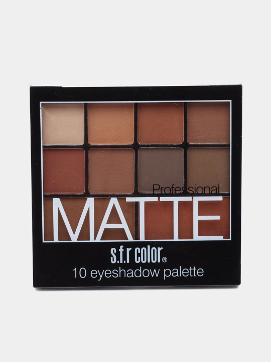 Палетка матовых теней для век Matte, 10 цветов