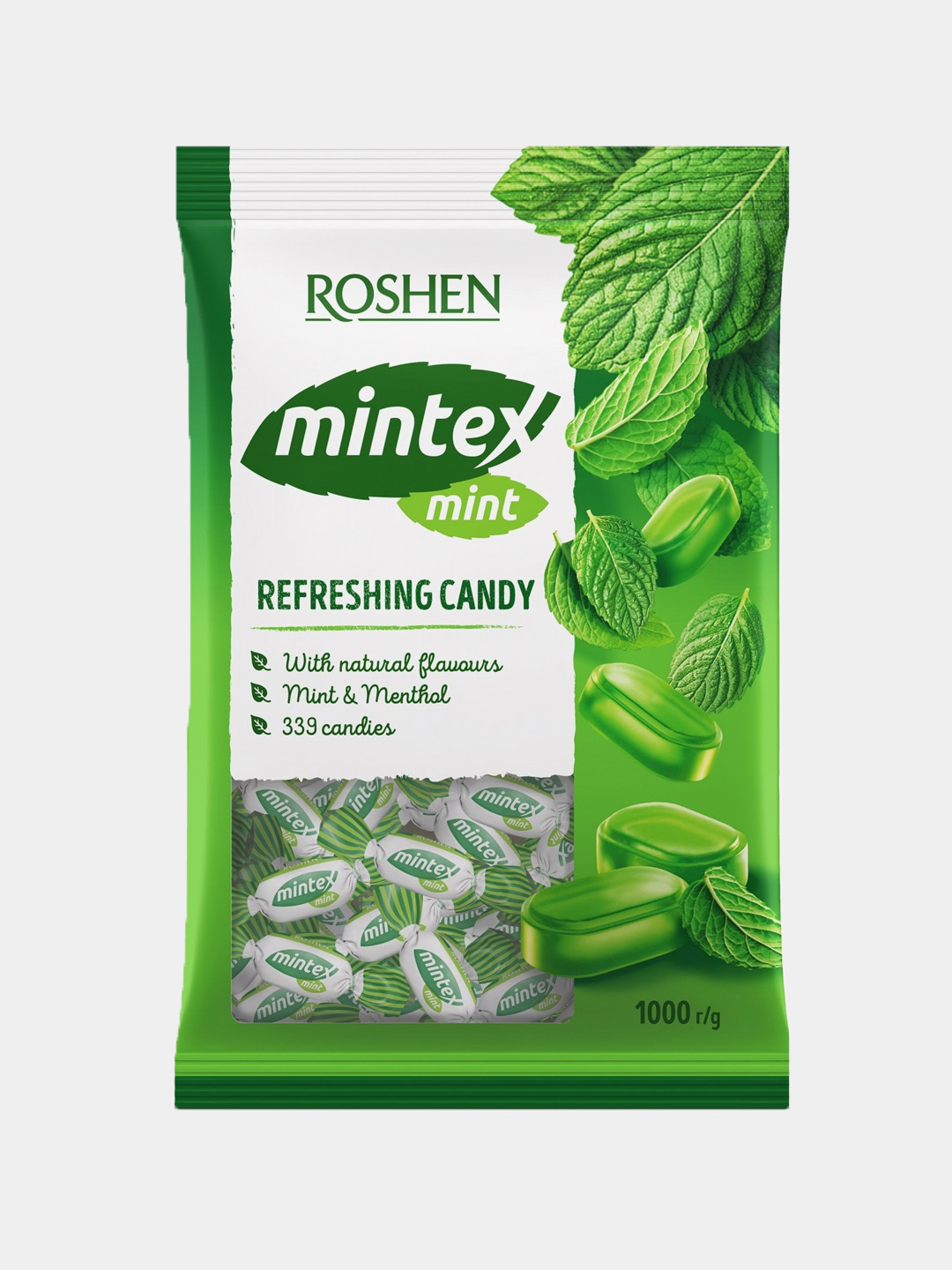 Карамель Roshen Mintex Mint, со вкусом мяты, 1 кг