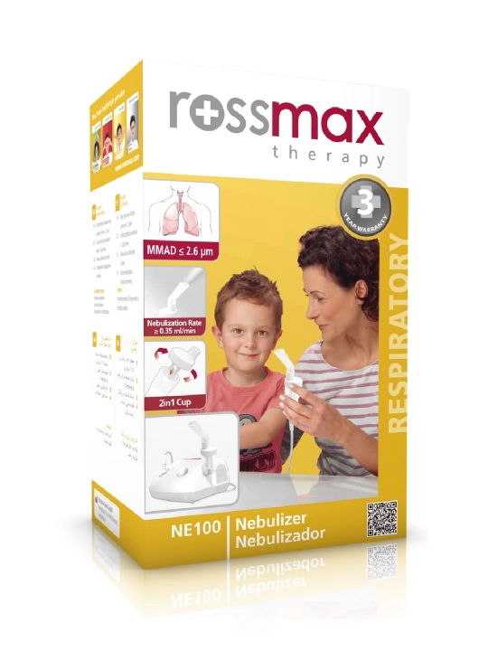Shveytsariyalik kompressor ingalyatori-nebulayzeri NE100 Rossmax Swiss