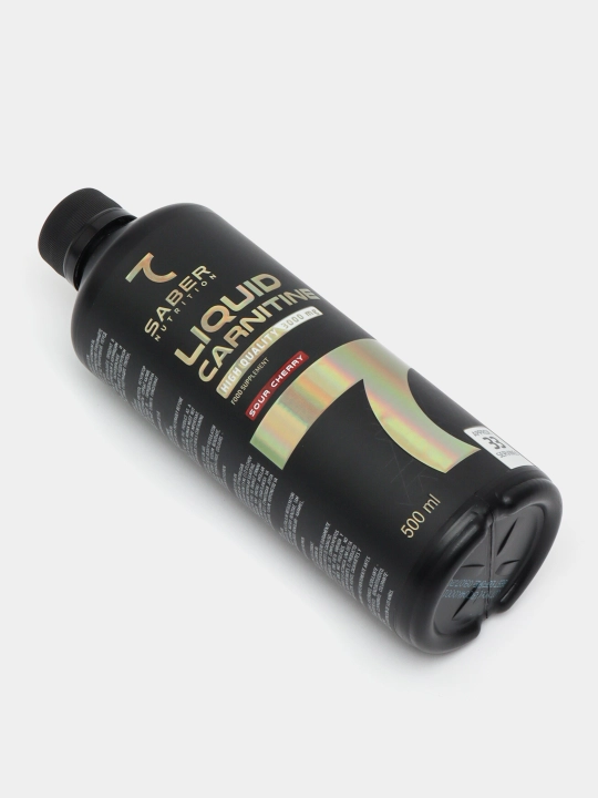 7SABER LIQUID CARNITINE 3000 мг, 500 мл-33 порции, кислая вишня, 100% халяльный продукт
