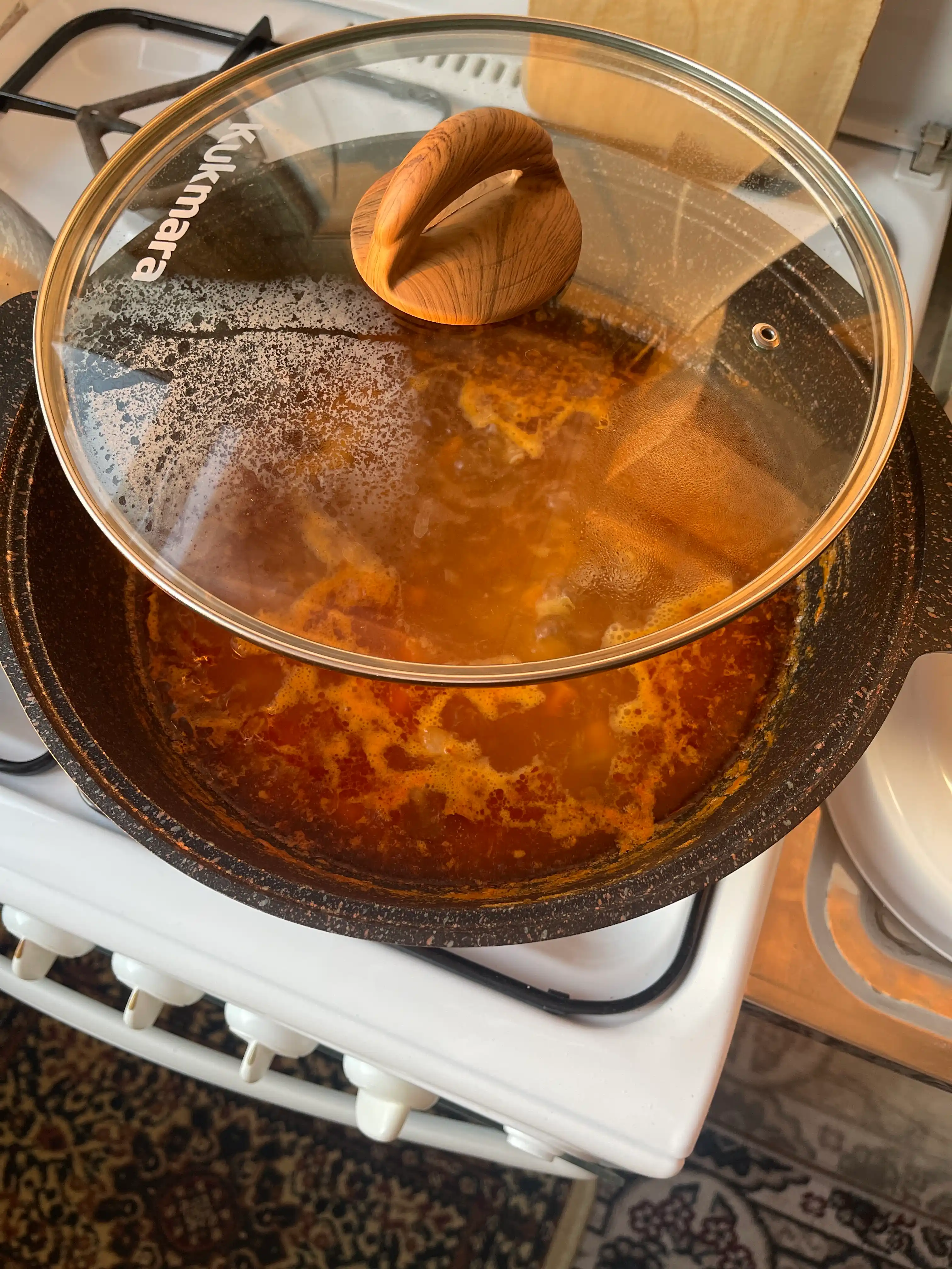 Казан для плова Kukmara, со стеклянной и не стеклянной крышкой, Granit Ultra 