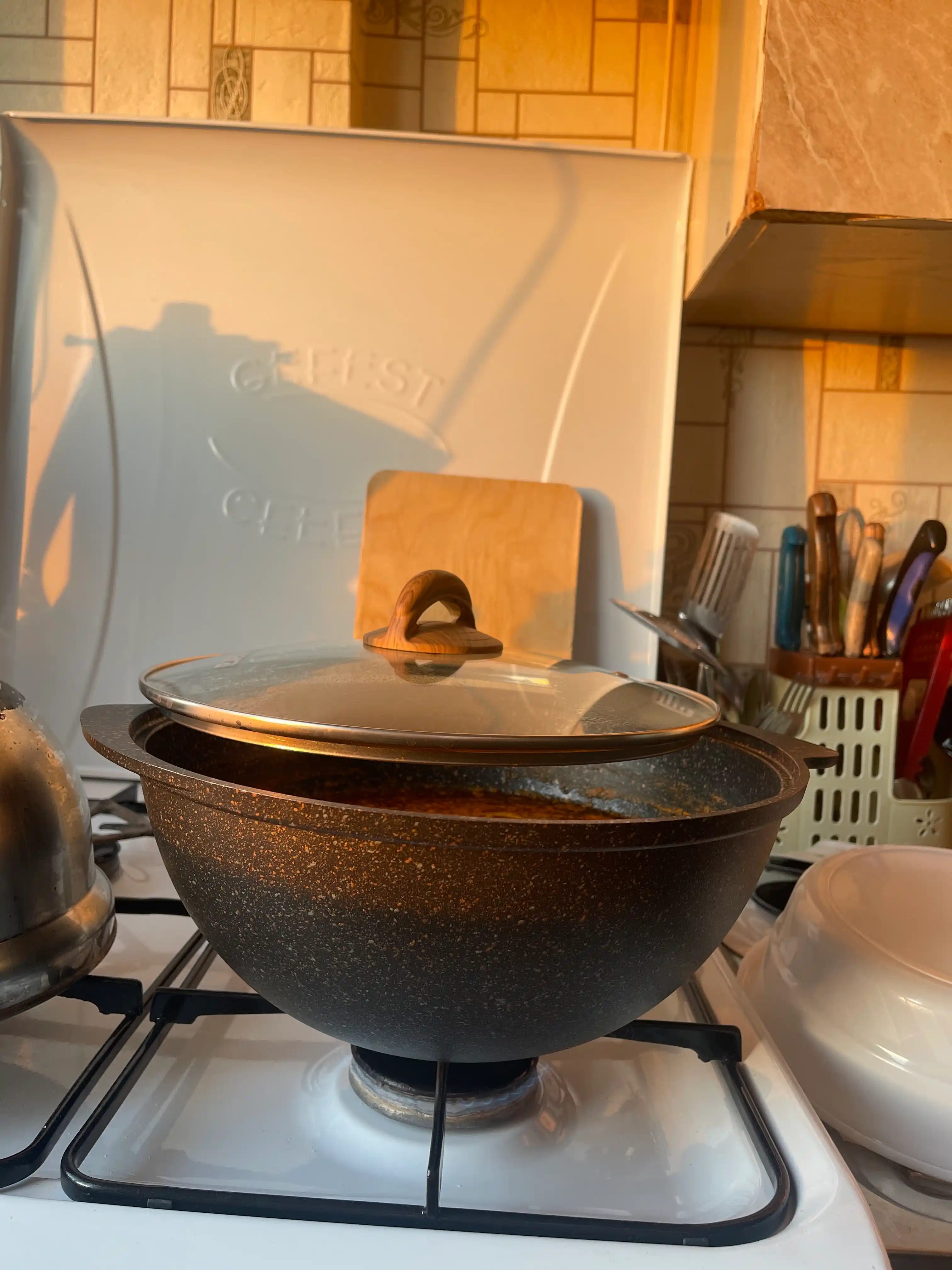 Казан для плова Kukmara, со стеклянной и не стеклянной крышкой, Granit Ultra 