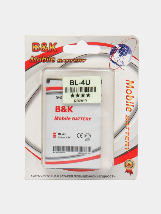 Batareya BL-4U B&K Mobil Batareya - Nokia 5250, 5530, 5730, 6600, 6710, 6720, 8800 uchun - 